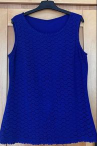 Size 12. Deep Blue/Purple Top