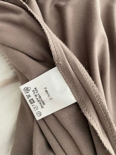Bo & Mo Mary Grant Dress - Size 4 UK 16 - Taupe/Mocha