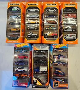 Matchbox & Hotwheels 5 Pack Toy Cars Nissan Mercedes VW Porsche Police
