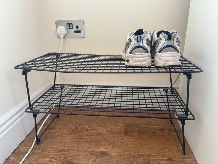 2 IKEA Shoe Racks-Black Metal