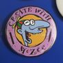 BUTTON BADGES (55mm diameter) - collectible large-size badges from the 1980's and 1990's Image 8
