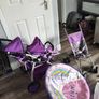 Double pram, buggy and girls folding chair Image 2