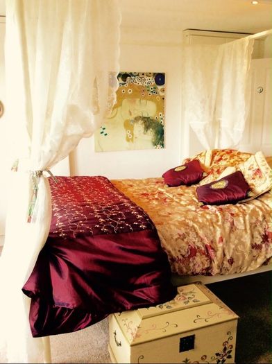 Four posted double bed