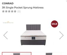 Like new Conrad Single Pocket Sprung Mattress
