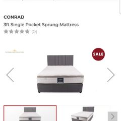 Like new Conrad Single Pocket Sprung Mattress