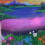 Colourful Acrylic Lake Painting Image 3