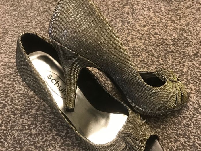 Schuh peep toe glitzy shoes reduced price
