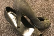 Schuh peep toe glitzy shoes reduced price