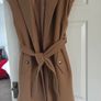 Ladies Camel sleeveless Coat Image 2