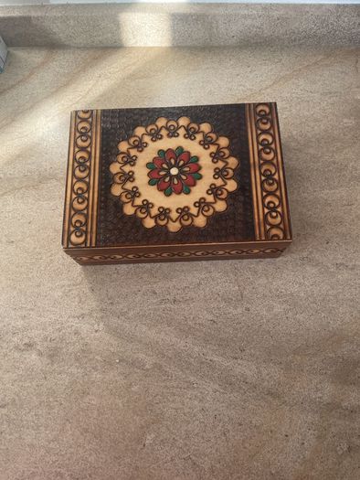 Vintage 1970s handmade wooden box