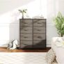8 Drawers Chest of Drawers, Fabric Storage Dresser Vertical with Spacious Wooden Tabletop Image 3