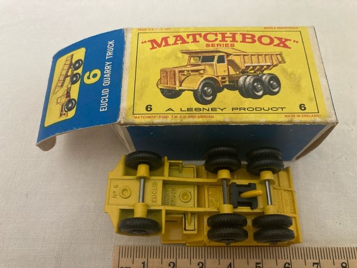 Matchbox 6. Euclid quarry truck. 1963. Mint in box.