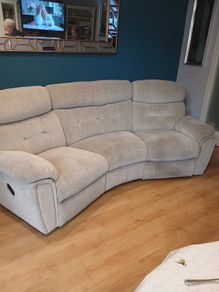 3 seater recliner curved sofa and armchair