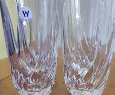 Set Of 4 Wedgwood Tall Crystal Drinking Water Juice Glasses