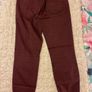 Zara Burgundy Skinny Biker Jeans Image 2