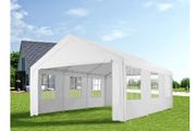 Gazebo 6 x 4 m, 100% Waterproof, with 4 Side Walls, Very Robust Construction, UV-Resistant, Includes Pegs and Guy Ropes