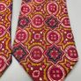Vintage John Comfort Made in England Geometric Design All Silk Tie Image 3