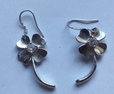 A pair of Sterling Silver earrings.