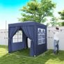2 x 2 m Garden Pop Up Gazebo, Wedding Party Tent Marquee, Water Resistant Awning Canopy with Sidewalls, Windows, Carry Image 2