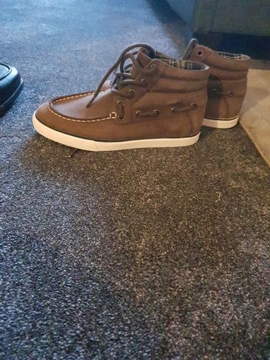 new boys brown high top boots