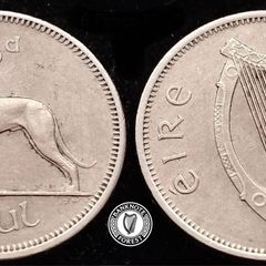 [#396] - Ireland 1967 | 6 Pence | Wolfhound | KM.13a