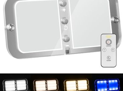 LED Ceiling Light, RV Lights Interior, with Remote and Switch Camper Lights Interior with 4 Color Adjustable, for Large Tents, Campervan, Motorhome, Truck, Van, Boat