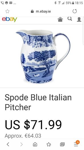 Spode Italian Jug