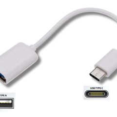 USB C to USB 2.0 Adapter Cable 16cm OTG White