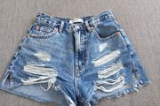 Pull and Bear ripped shorts uk4