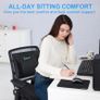 Office Chair Cushion and Lumbar Support Cushion, Back Support for Office Chair, Non-Slip Seat Cushion & Back Pillow for Sitting Breathable Chair Cushion for Gaming, Home & Wheelchair Image 4