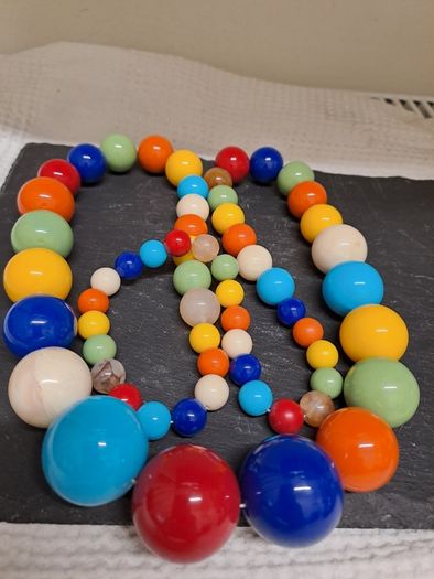 Vintage Colourful Retro Statement Necklace