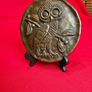 Vintage Round Owl Plaque  Athena's Owl by Kathleen Smyth, Wild Goose Studio Image 2