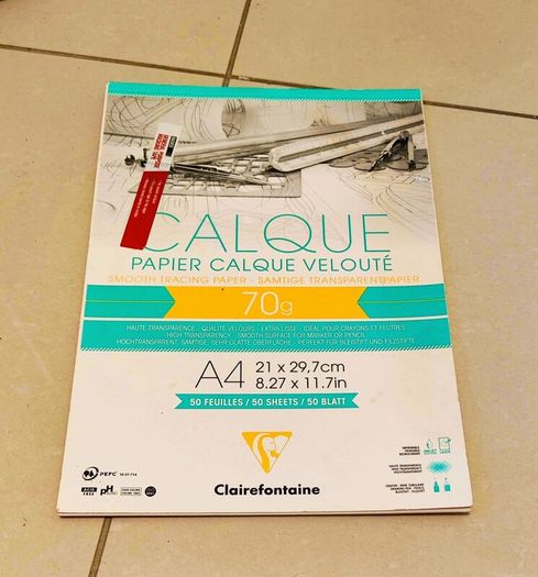 Smooth Tracing Paper  Calque Veloute A4 50 Sheets (17 Remaining)