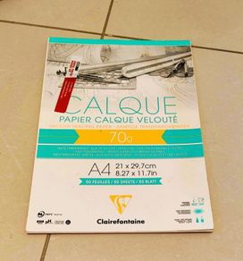 Smooth Tracing Paper  Calque Veloute A4 50 Sheets (17 Remaining)