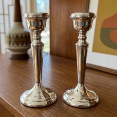 Sterling Silver Candlesticks(207g)
