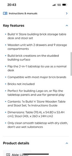 Kid's Lego table