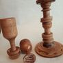 Vintage Hand Turned Wooden Items x 3 Image 4
