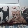 Door draught excluder, cushion guard embroidery with cats pattern Image 4