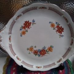 Nice Eared China Cake Plate