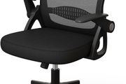 Ergonomic Office Desk Chair Breathable Mesh Back Adjustable Height Folding Armrests