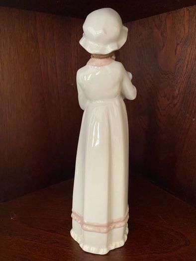 Nadal Valencia Spain Porcelain Girl with Teddy Bear Figurine