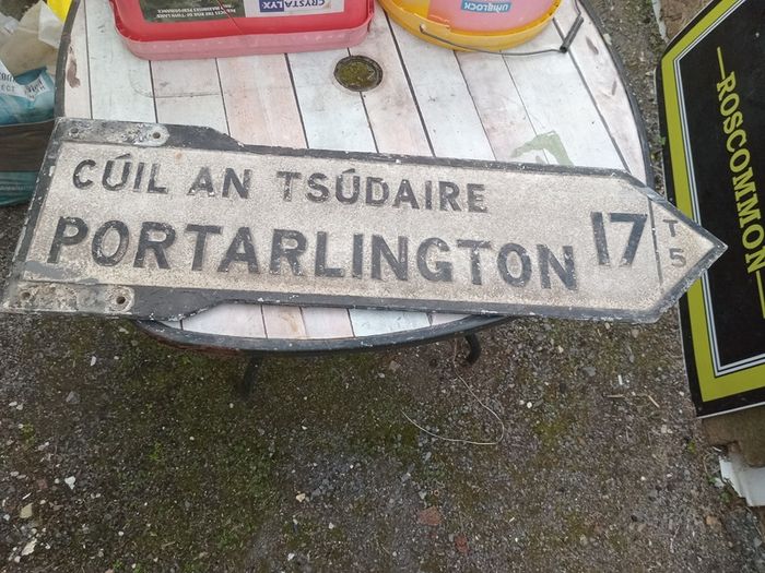 old  road  sign
