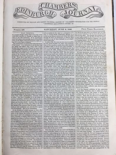 Rare antique Chambers Edinburgh journal 1841 Vol IX