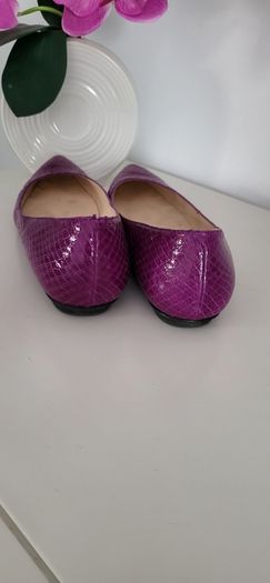 LK Bennett purple leather pointed flats Sz 41 ( Fit 7 - 7.5 UK) Rrp 229 (New)
