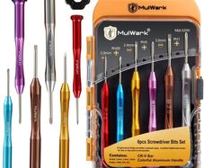 6pc Magnetic Micro Precision Screwdriver Set - Mini Flat & Phillips Heads for Glasses, Watch, iPhone & Electronics Repair (CR-V Steel)