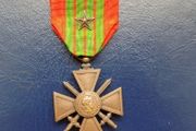 France 1939.Croix De Guerre.(War Cross).With Citation on the ribbon.