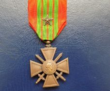 France 1939.Croix De Guerre.(War Cross).With Citation on the ribbon.
