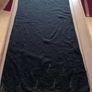 Black knit scarf / wrap with lace border Image 3