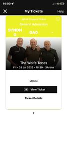 Wolfe tones ticket