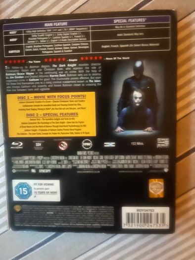 dvd the dark night blue ray